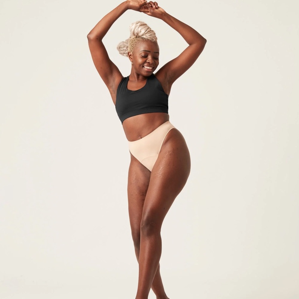 Modibodi Recycled Seamfree Hi-Leg Cheeky Period Panty XS NEW